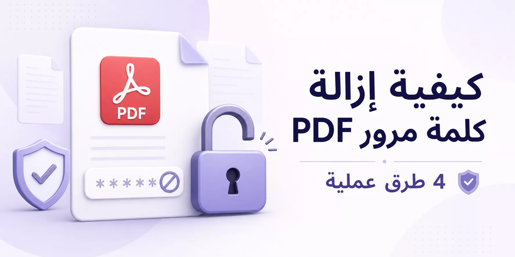 كيفية إزالة كلمة مرور PDF بأربع طرق عملية