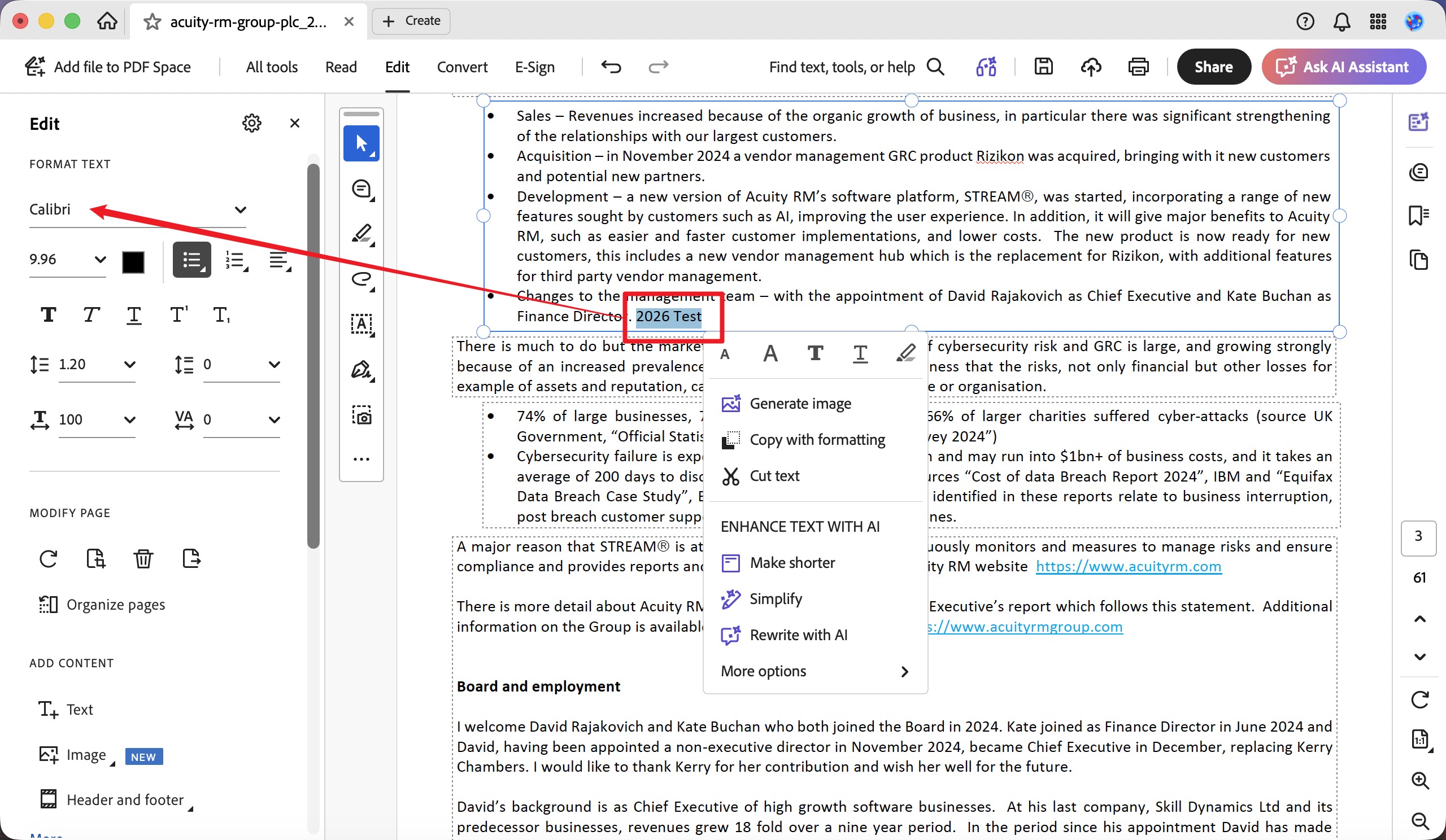 adobe applied the destination block style