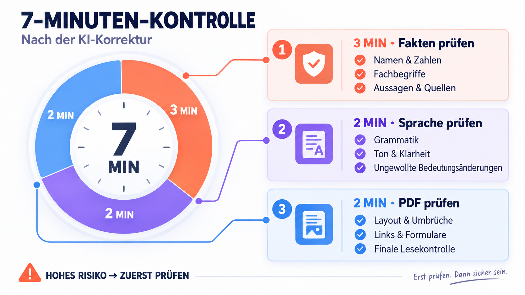 Die 7 Minuten Kontrolle nach der KI Korrektur