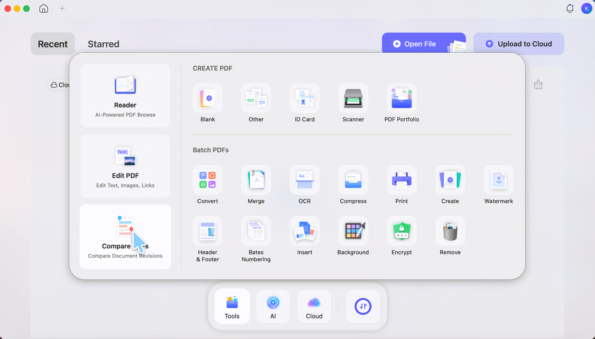 compare two pdfs side by side