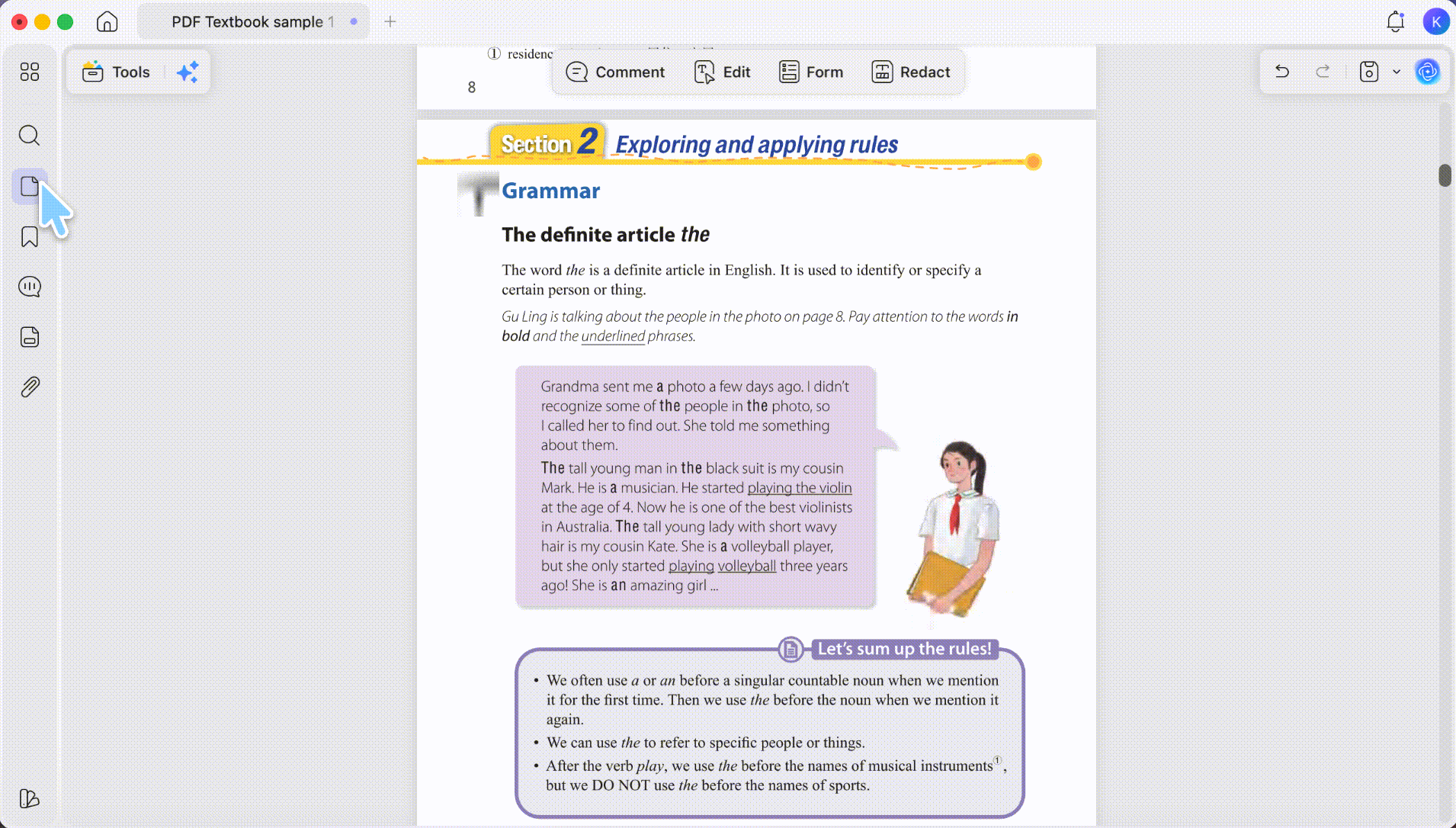 dragging the thumbnails panel wider until it matches the reading view