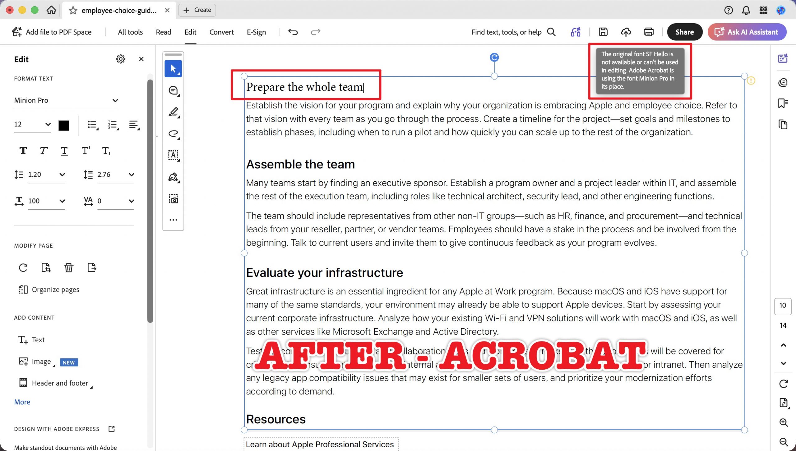 e5 acrobat after edition