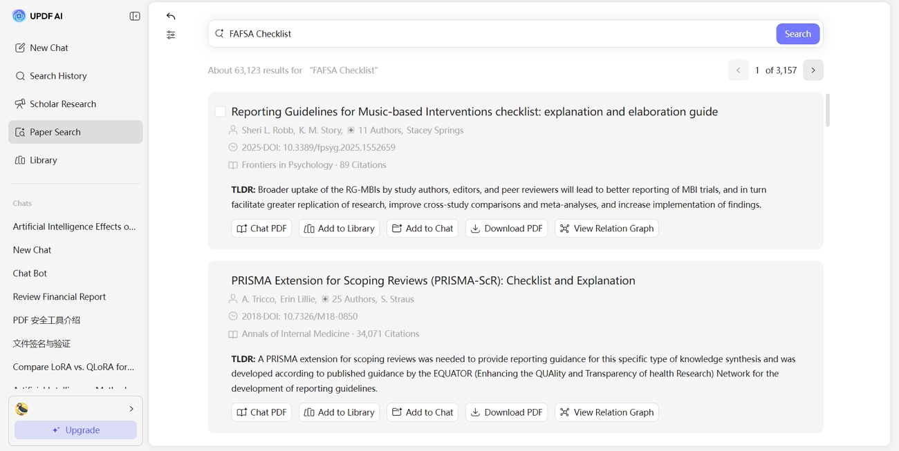 paper search for academic papers