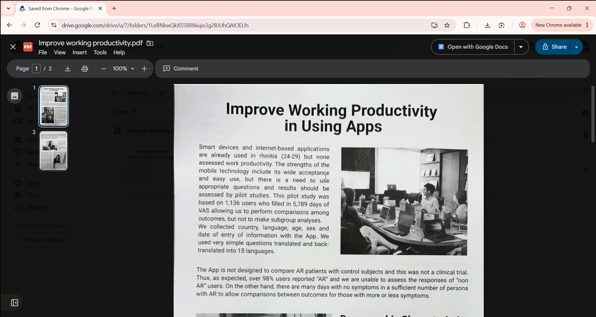 Edit a Scanned PDF from Google Drive