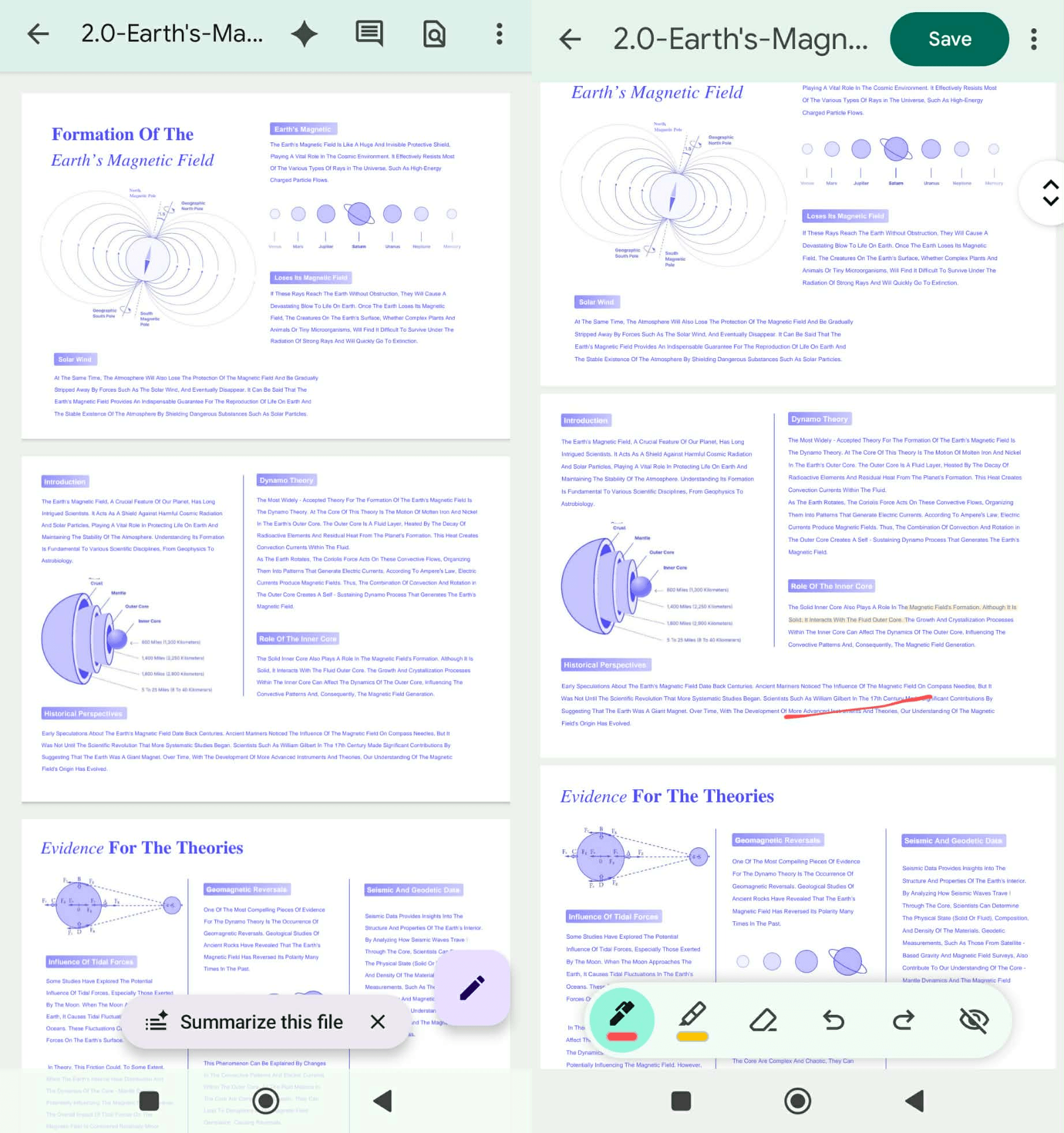 Open a PDF in the Google Drive Mobile App