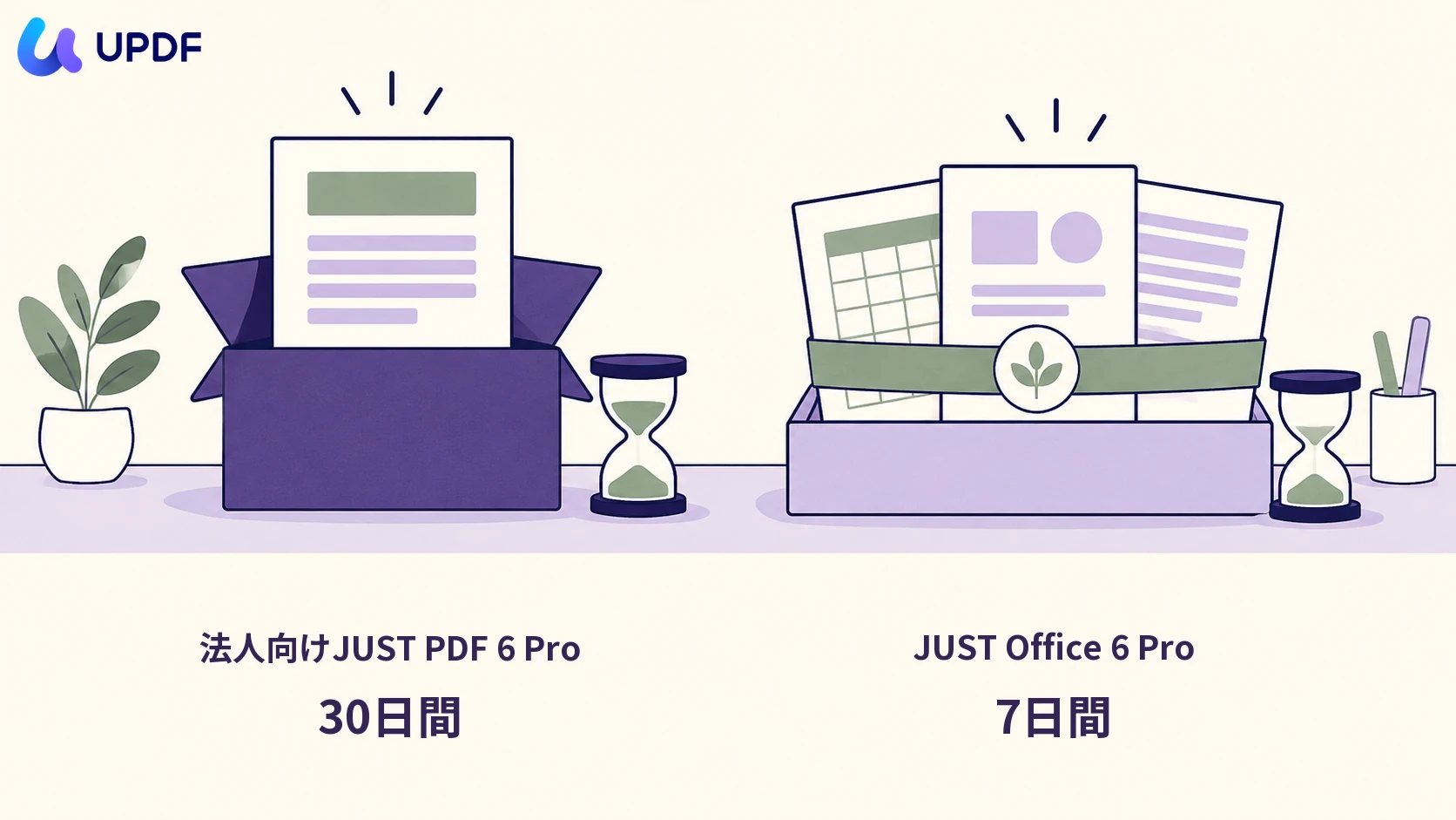 法人向けとOffice同梱版の試用条件