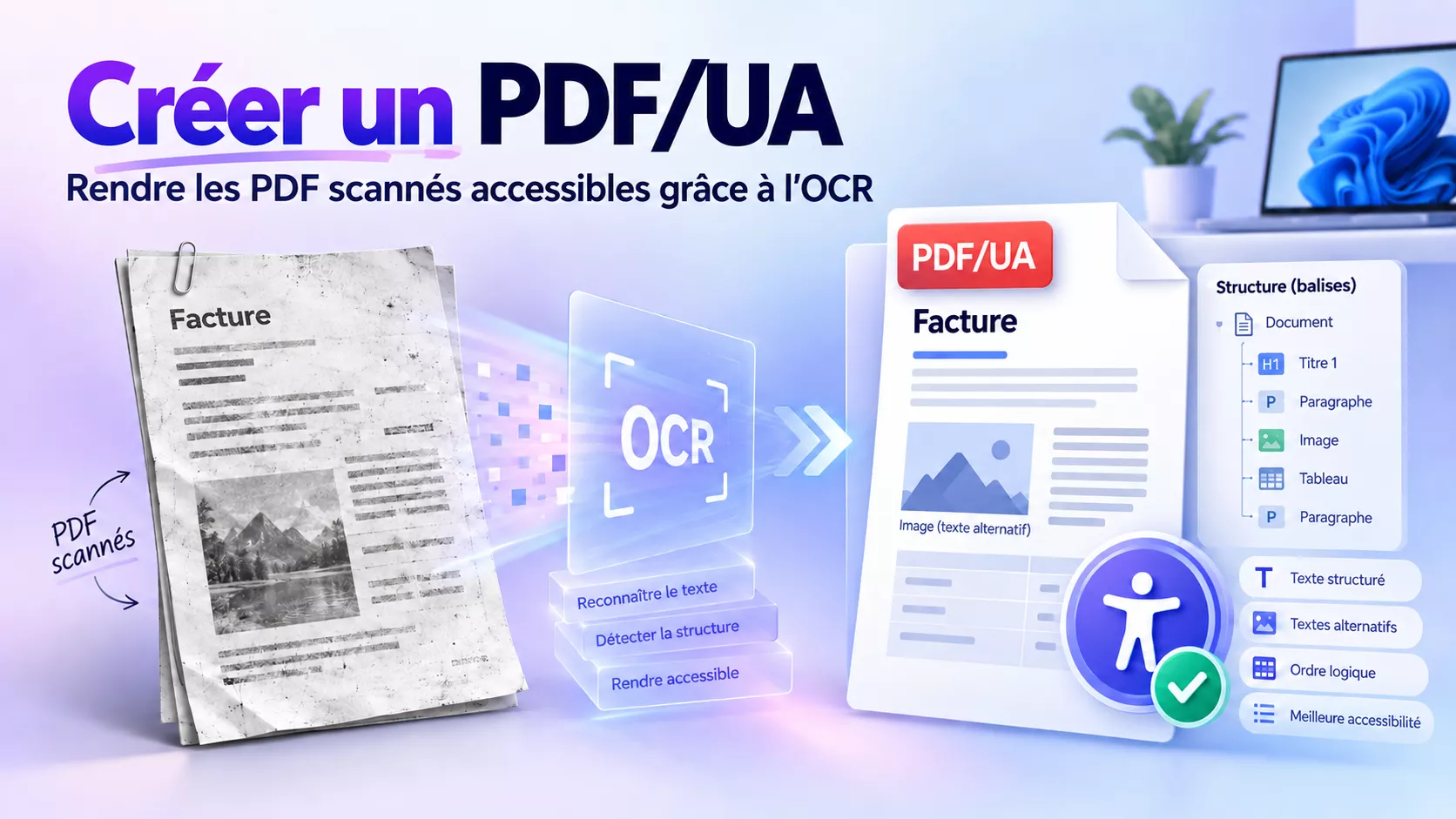 Créer un PDF/UA : rendre un document scanné accessible