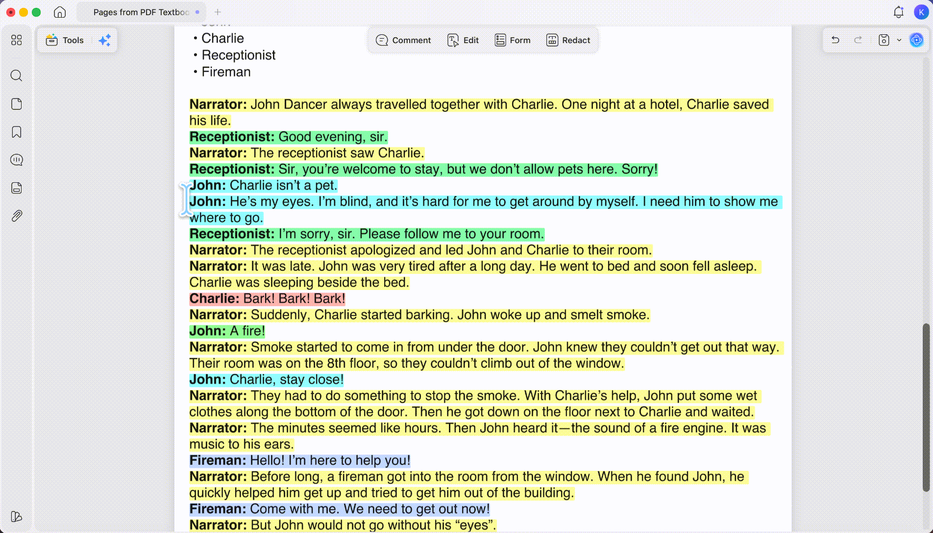 pronunciation help for non-native english texts