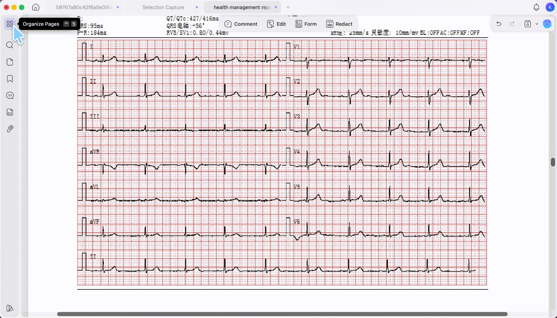 reorganize the medicdal reports