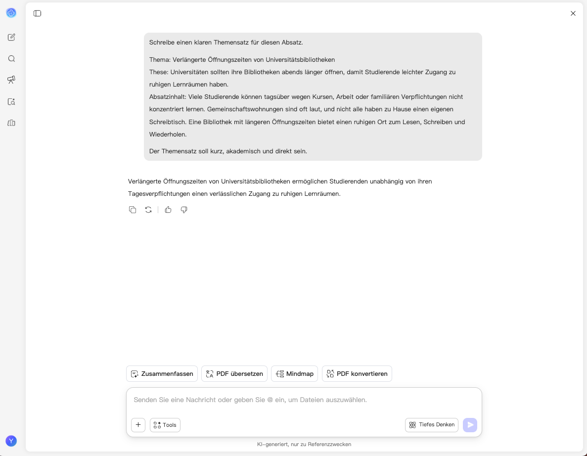 UPDF AI Themensatz-Generator