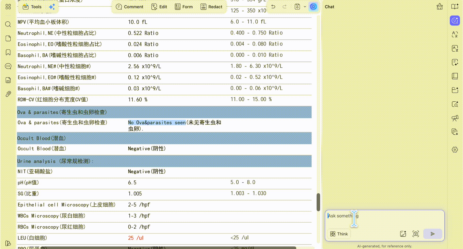 translate the pdf text into doctor language