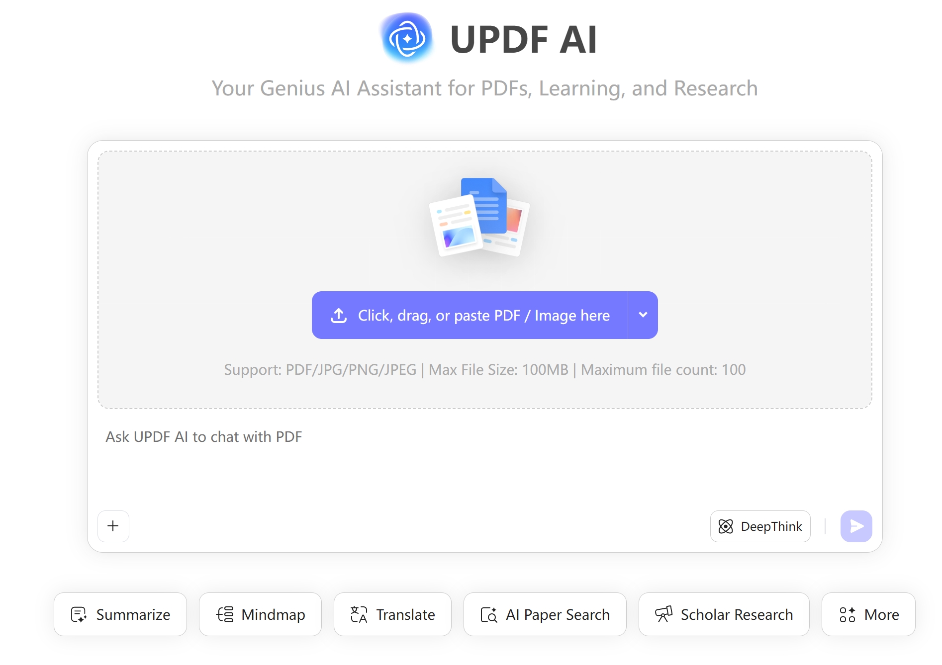 updf ai interface