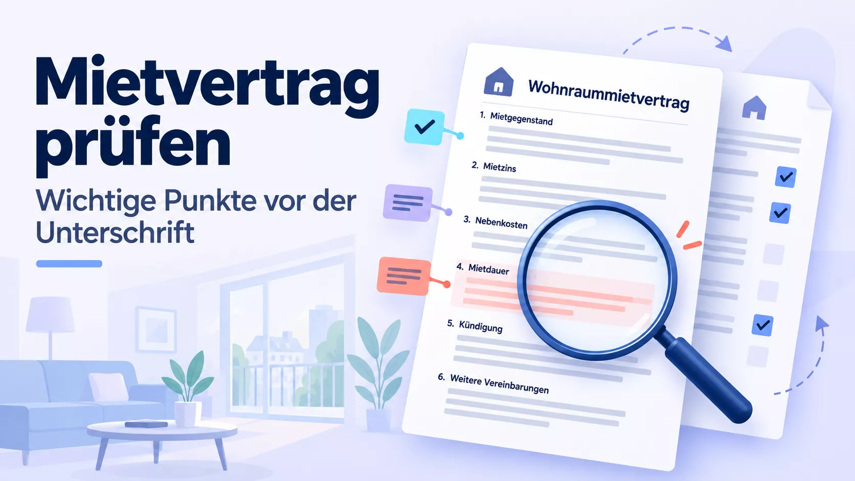 Mietvertrag prüfen: Diese Punkte sollten Sie vor der Unterschrift kontrollieren