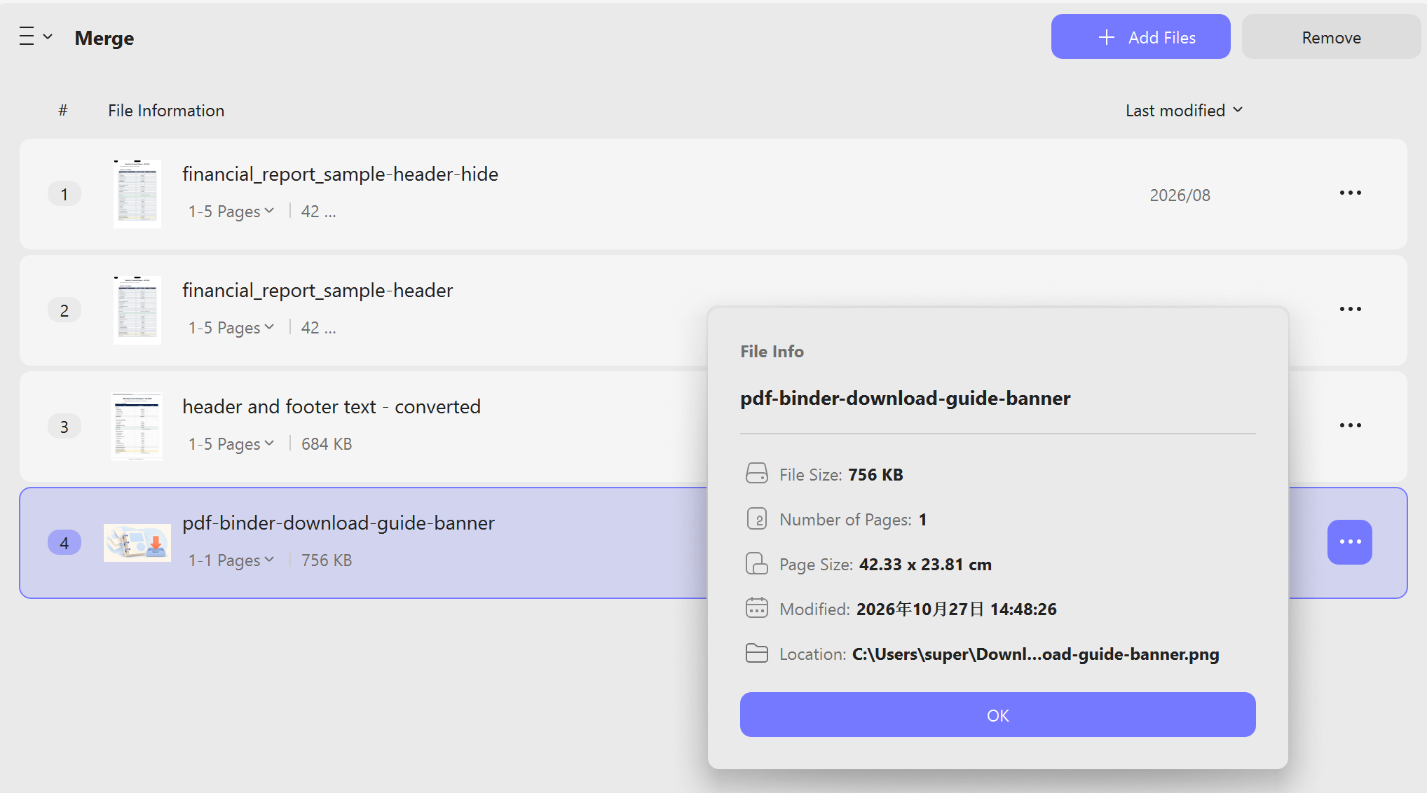 Combinar imágenes y PDF en UPDF