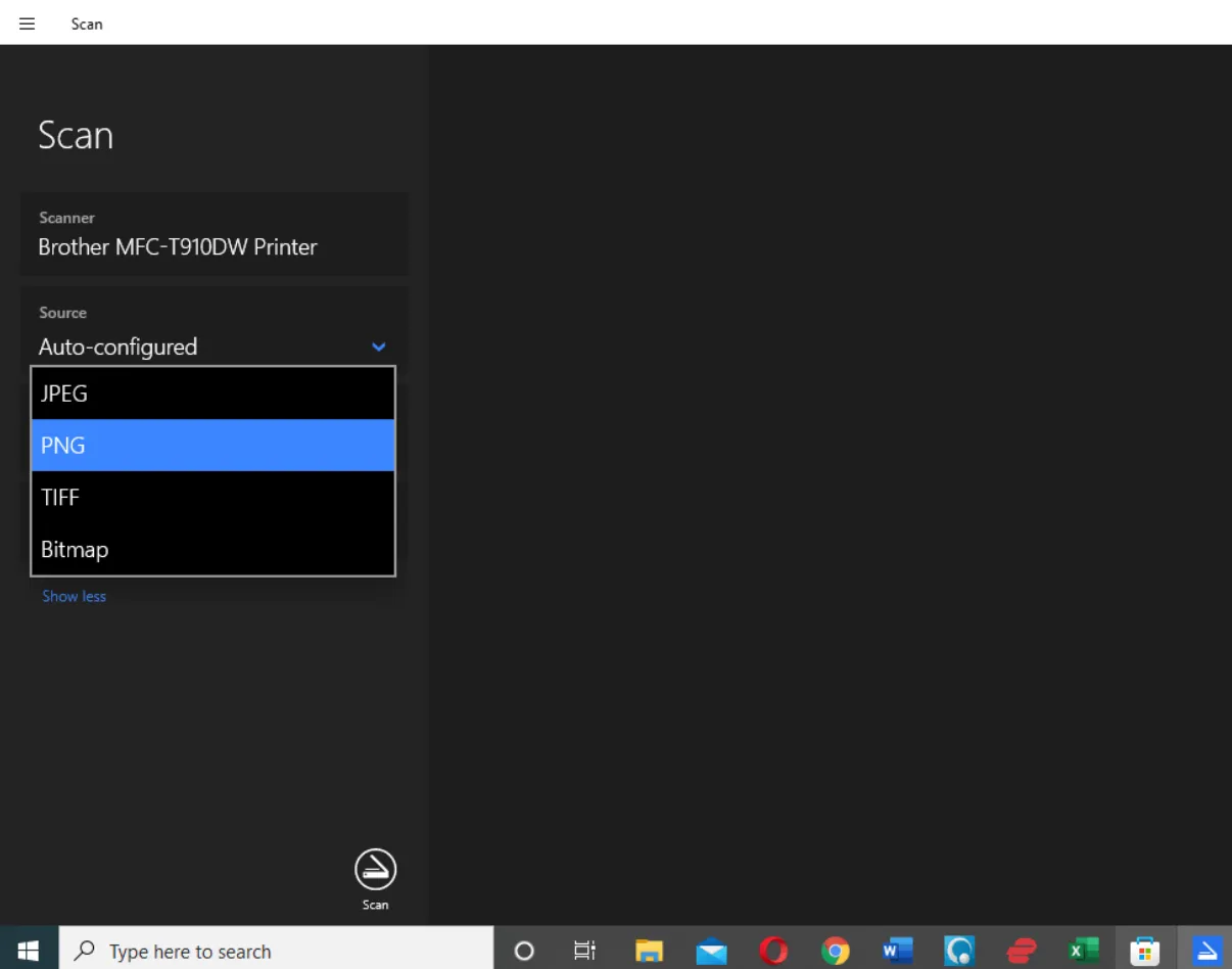 no pdf option on windows 11 scan