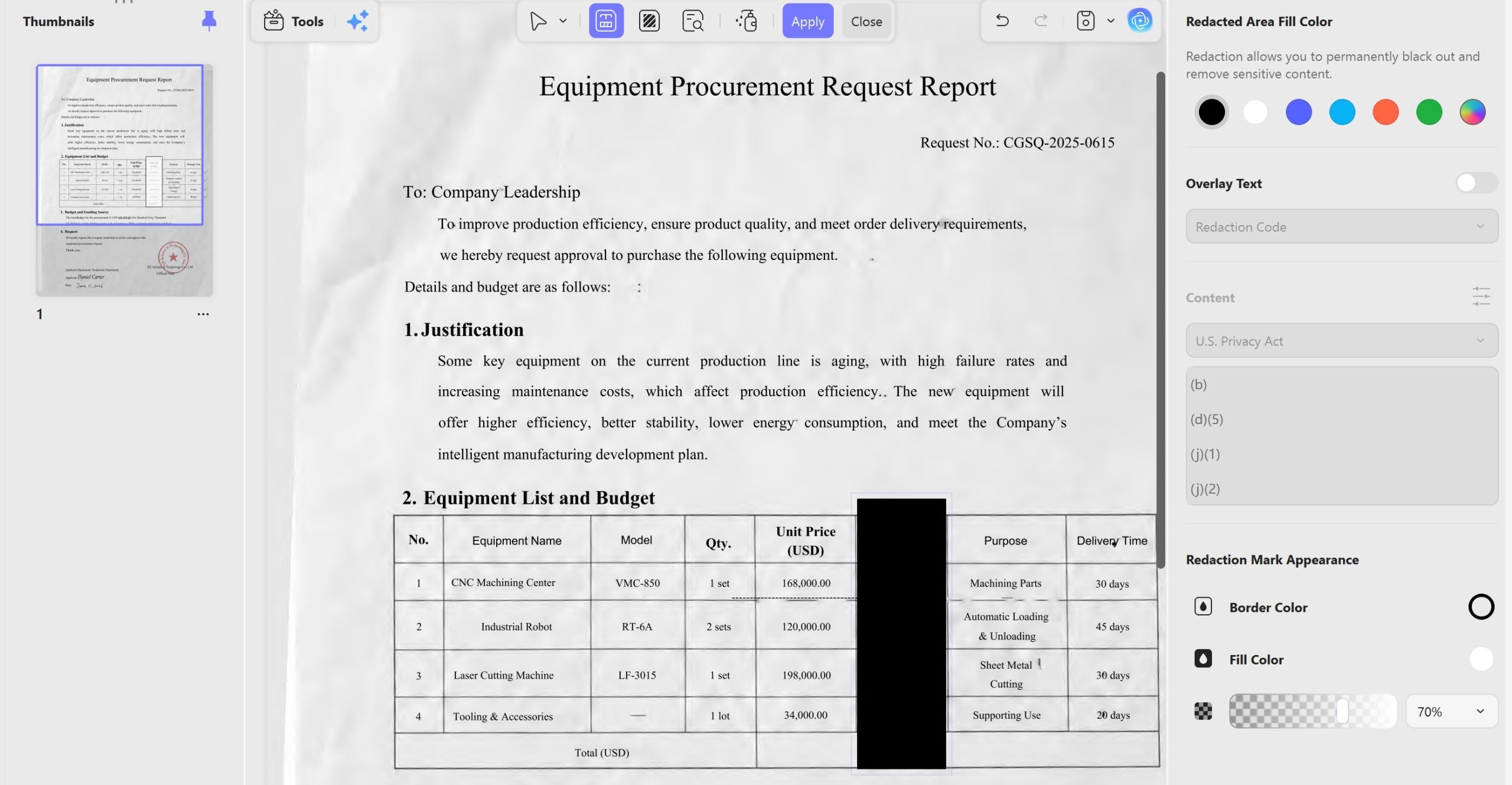 redact pdf pages with UPDF